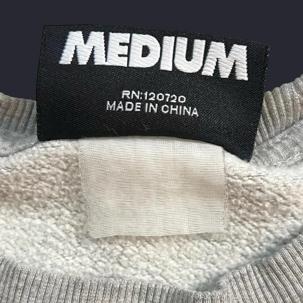 The Hundreds Gray Long Sleeve Crewneck Sweater Men's Size Medium Skate Surf